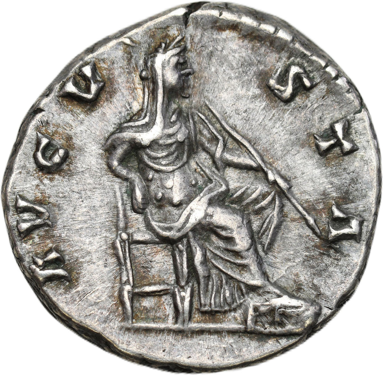 Cesarstwo Rzymskie, Faustyna I Starsza (138–141). denar po roku 141, Rzym - PIĘKNY